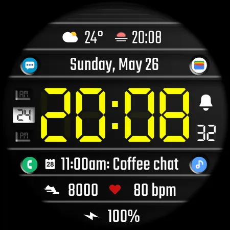 DADAM75: Digital Watch Face screenshot 22