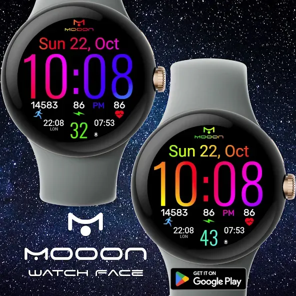 Watch Face Mooon screenshot 2