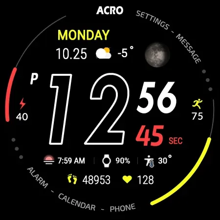 ACRO Sport Run2 Watchface screenshot 25
