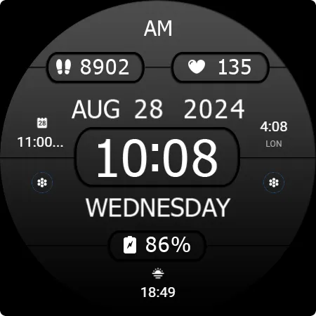 Key WF28 Digital Watch Face screenshot 25