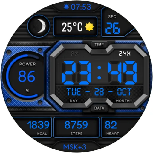 Flux Digital Watch Face screenshot 24