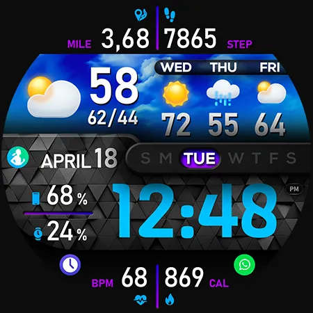 PER8 Digital Watch Face screenshot 46