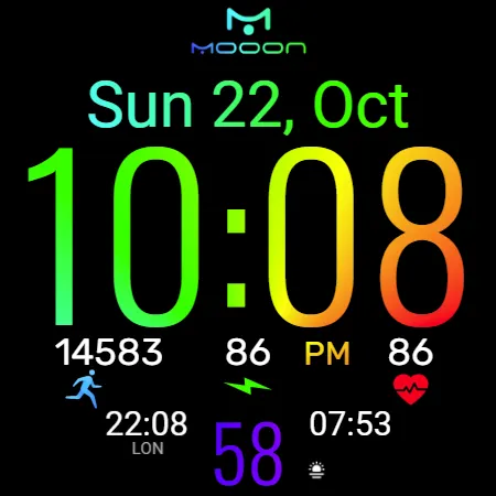 Watch Face Mooon screenshot 8