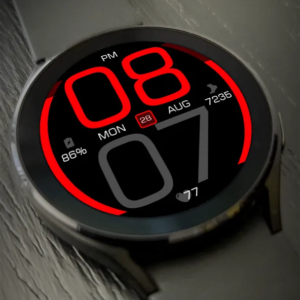 Key077 Futuristic Watch Face screenshot 2