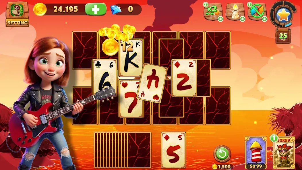 Solitaire Tripeaks Lost Worlds screenshot 2