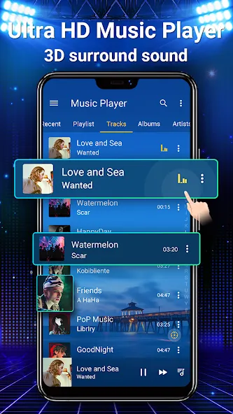 Reprodutor de música e áudio screenshot 3