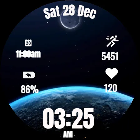 Animated Moonfall Watch Face screenshot 35