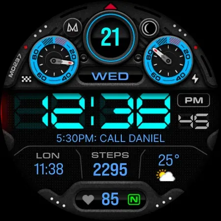 MD237 Digital watch face screenshot 40