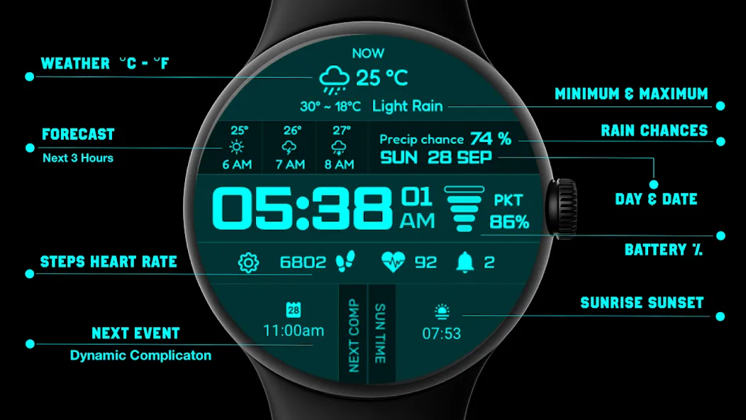 Sci-Fi Max Watch Face screenshot 1