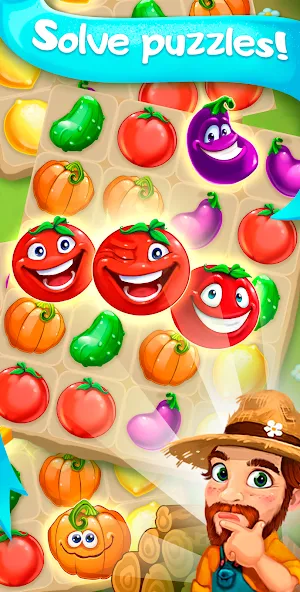 Funny Farm match 3 game screenshot 3