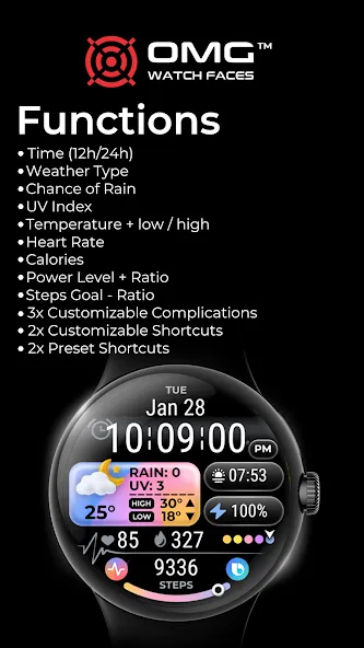 Weather Watch Face - OMG 101 screenshot 5
