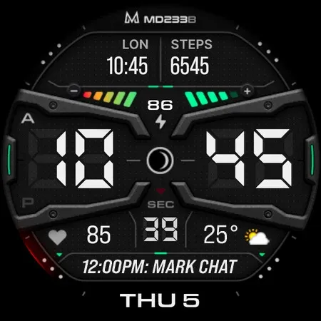 MD233B Digital watch face screenshot 33