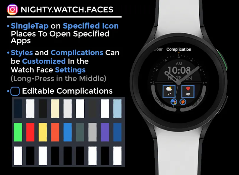 Nighty Hybrid 07 - watch face screenshot 6