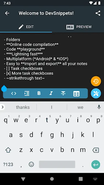 DevSnippets screenshot 3
