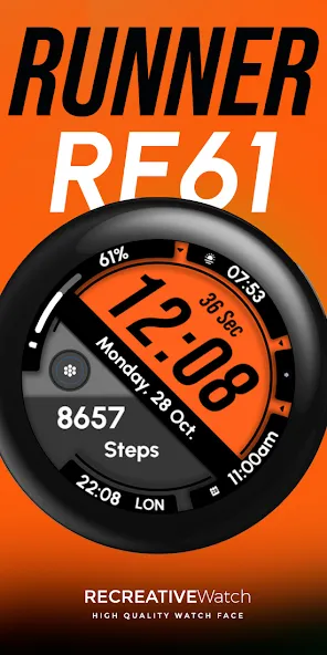RE61 - Runner Watch Face screenshot 1