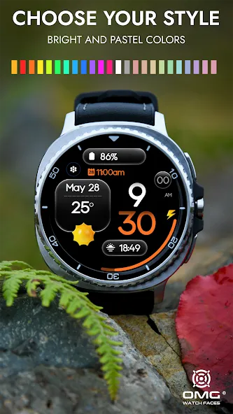 OMG 455 - Modern Watch Face screenshot 6