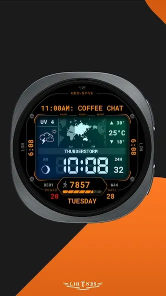 Geo-Sync Watch Face 118 screenshot 1