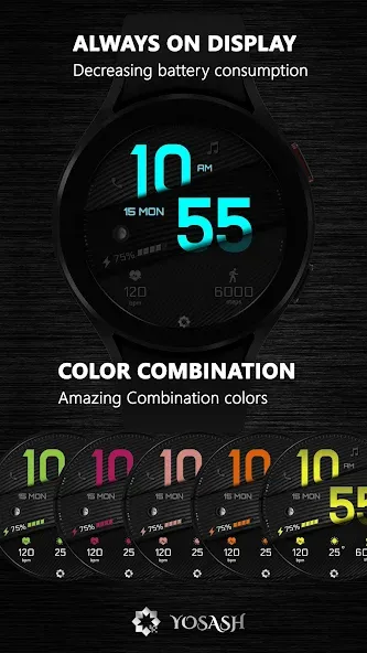 A395 Minimal Wear OS Face screenshot 5