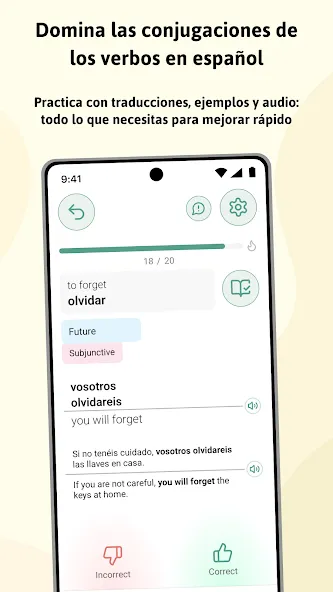 Español verbos y conjugaciones screenshot 1