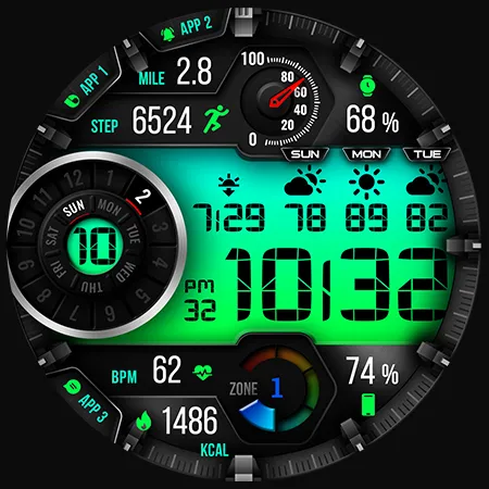 PER12 Digital Watch Face screenshot 45