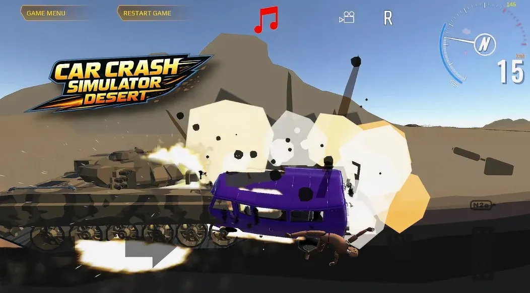 Car Crash Simulator Desert screenshot 1
