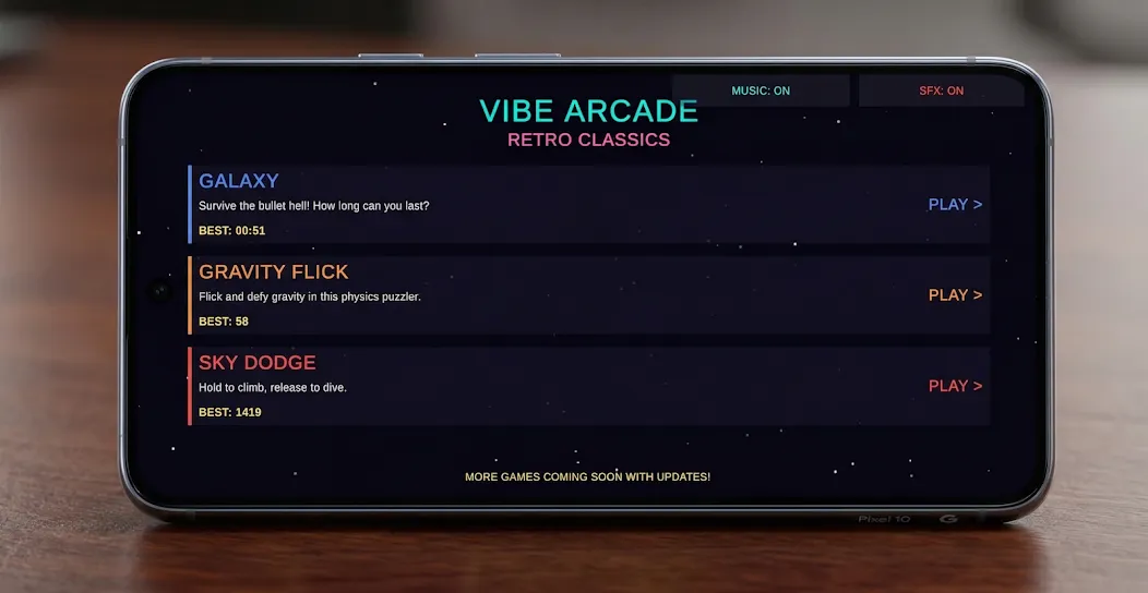 Vibe Arcade - Retro Classics screenshot 1