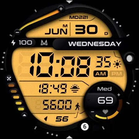 MD221 Digital watch face screenshot 8