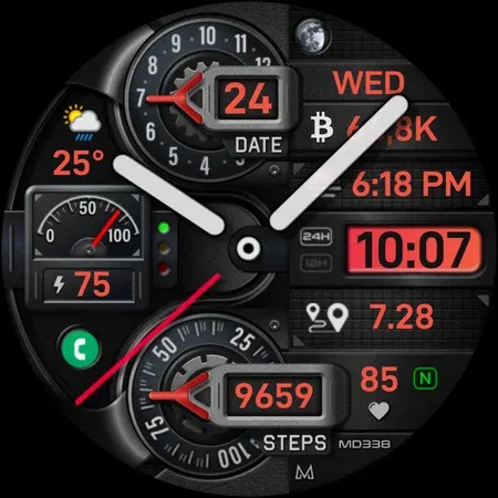 MD338 Hybrid watch face screenshot 15