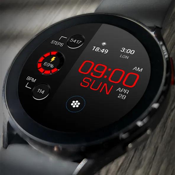 Key WF20 Digital Watch Face screenshot 1
