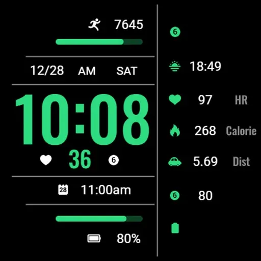 Practical Dark Green ZkinWatch screenshot 8
