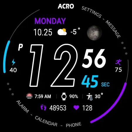 ACRO Sport Run2 Watchface screenshot 26