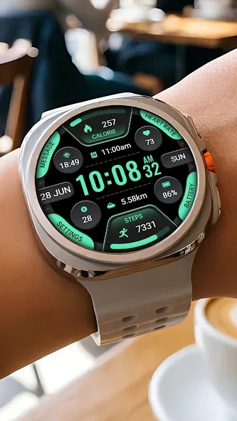 Ink Green Arc Data ZKin Watch screenshot 1