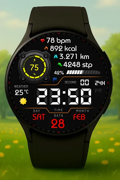 Vortexion Digital Watch Face screenshot 2