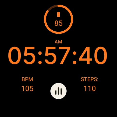 Black Face Watch Face screenshot 6