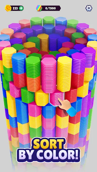 Hexa Sort screenshot 1