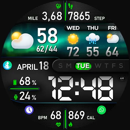 PER8 Digital Watch Face screenshot 41