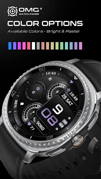 OMG 443 - Digital Watch Face screenshot 7
