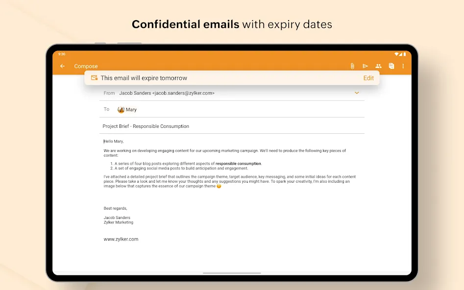 Zoho Mail - Email and Calendar screenshot 9