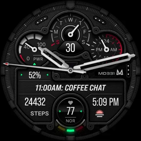 MD331 Analog watch face screenshot 9