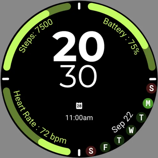 Active Sport Time Watch face screenshot 12