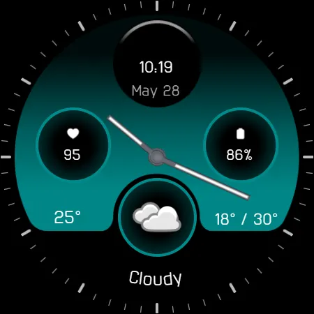 Analog watchface A4 screenshot 18