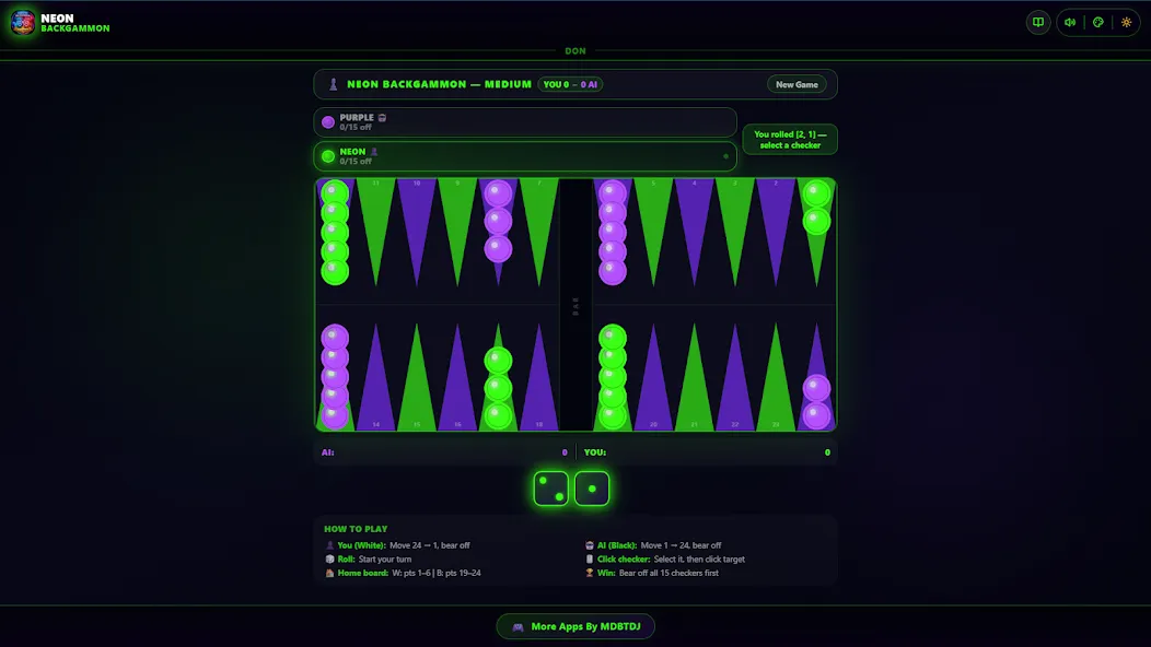 Neon Backgammon Master Offline screenshot 25