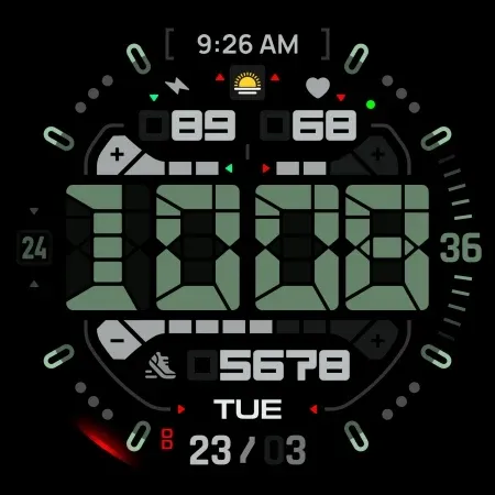 SH074 Watch Face, WearOS watch screenshot 10