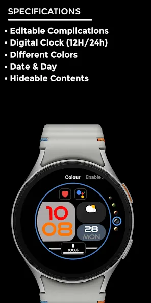 Night ver 40 - watch face screenshot 4