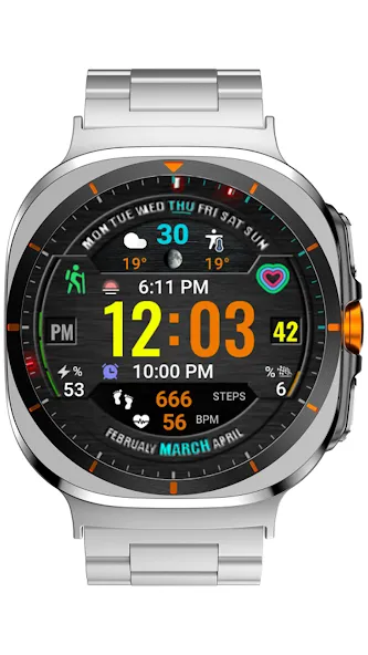 Digital Sport watchface NTV401 screenshot 1