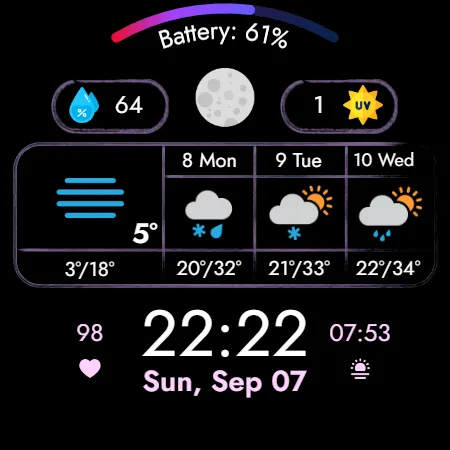Weather watchface 3 screenshot 25