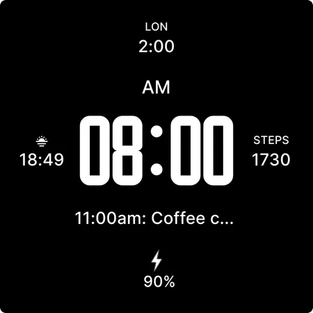 Black Elegant Watch Face screenshot 5