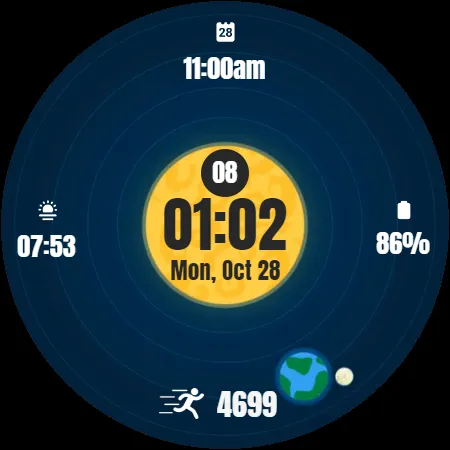 Solar System Orbit Watch Face screenshot 29