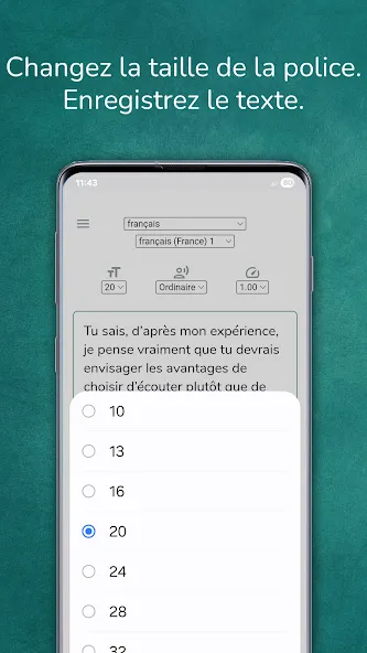Lecteur de Texte: voix screenshot 4
