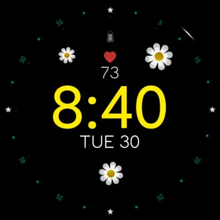 Flower Animated watch face screenshot 12